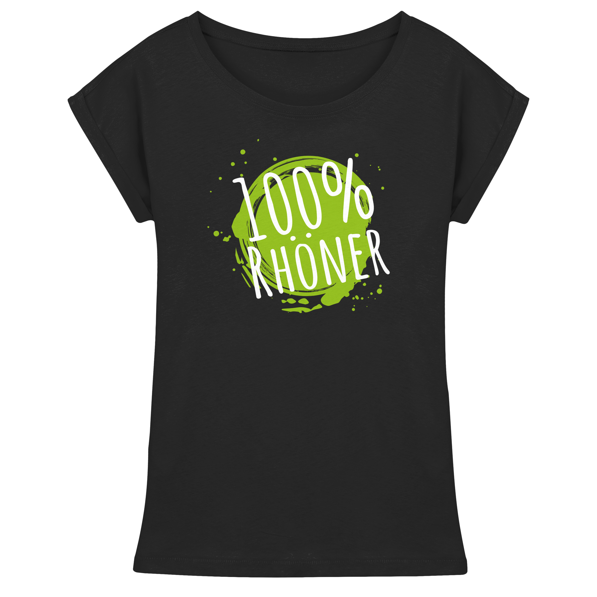 100% RHÖNER - Womens Extended Shoulder T-Shirt